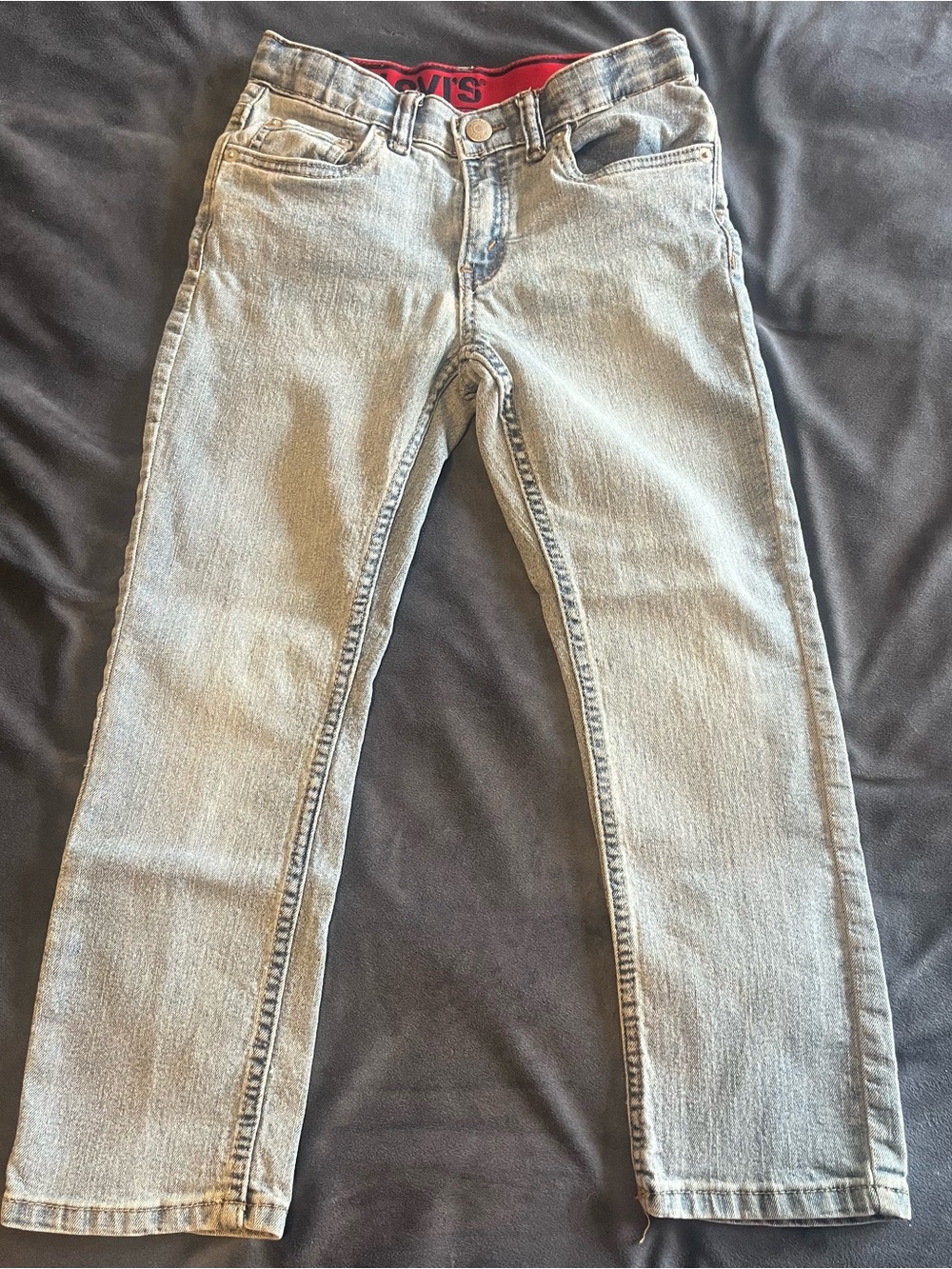 Levi's Light Blue Kids Jeans with Red Waistband Detail